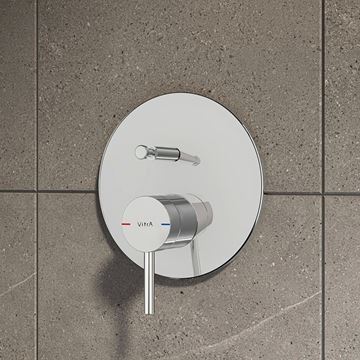 VITRA ORIGIN vaňová podomietková batéria, s prepínačom, chróm A42620 Obrázek - fotka