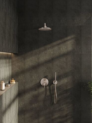 VITRA ORIGIN vaňová podomietková batéria, s prepínačom, kartáčovaný nikel A4262034 Obrázek - fotka