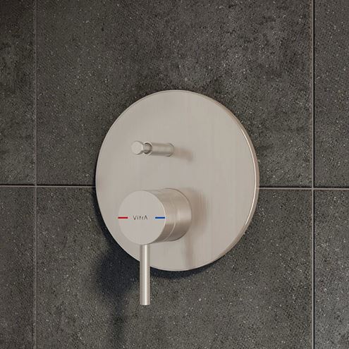 VITRA ORIGIN vaňová podomietková batéria, s prepínačom, kartáčovaný nikel A4262034 Obrázek - fotka