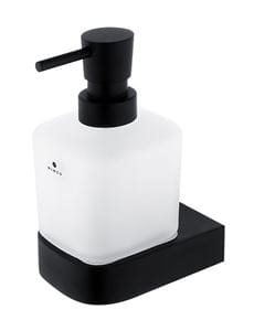 NIMCO NIKAU dávkovač tekutého mydla 300 ml, nástenný, sklo, čierna