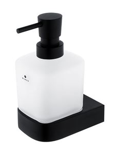 NIMCO NIKAU dávkovač tekutého mydla 300 ml, nástenný, sklo, čierna