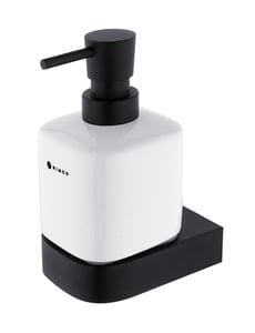 NIMCO NIKAU dávkovač tekutého mydla 320 ml, nástenný, keramika, čierna/biela