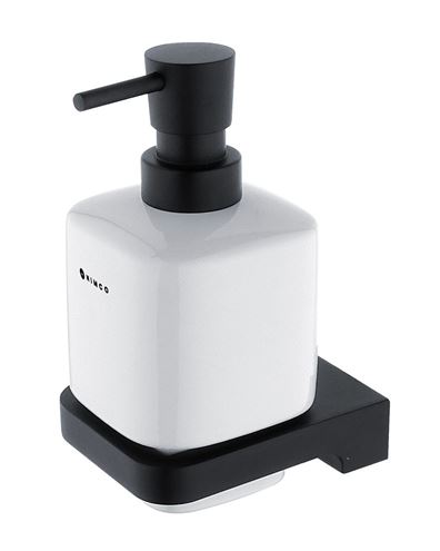 NIMCO MAYA dávkovač tekutého mydla 320 ml, nástenný, keramika, čierna/biela MAC 29031K-T-90 Obrázek - Hlavní obrázek