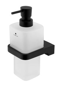 NIMCO MAYA dávkovač tekutého mydla 290 ml, nástenný, sklo, čierna