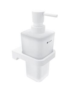 NIMCO MAYA dávkovač tekutého mydla 290 ml, nástenný, sklo, biela