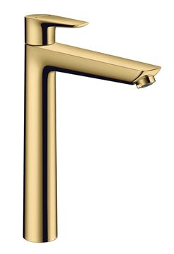HANSGROHE TALIS E umývadlová stojanková batéria, s odtokovou súpravou, EcoSmart, leštený vzhľad zlata