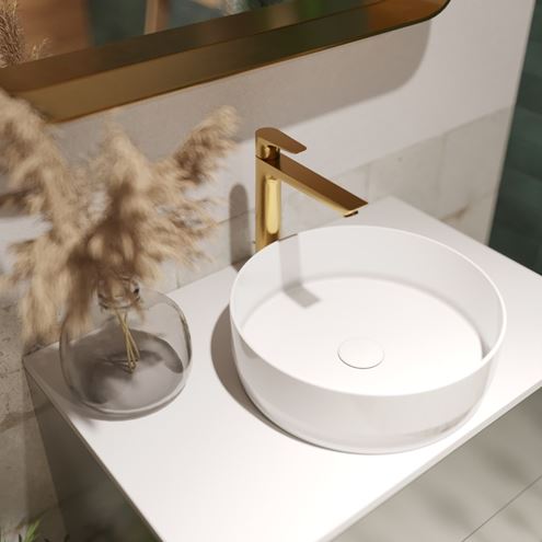 HANSGROHE TALIS E umývadlová stojanková batéria, s odtokovou súpravou, EcoSmart, leštený vzhľad zlata 71716990 Obrázek - fotka