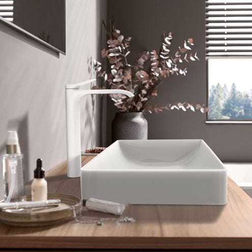 HANSGROHE VIVENIS umývadlová stojanková batéria, EcoSmart, matná biela 75042700 Obrázek - fotka