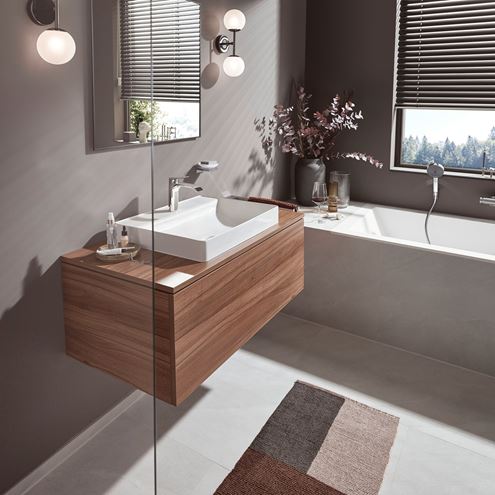 HANSGROHE VIVENIS umývadlová stojanková batéria, s odtokovou súpravou, EcoSmart, chróm 75020000 Obrázek - fotka