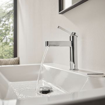 HANSGROHE FINORIS umývadlová stojanková batéria, s odtokovou súpravou, EcoSmart, chróm 76010000 Obrázek - fotka