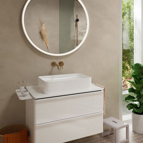 HANSGROHE TECTURIS S umývadlová podomietková batéria, s odtokovou súpravou, EcoSmart+, kartáčovaný bronz 73350140 Obrázek - fotka