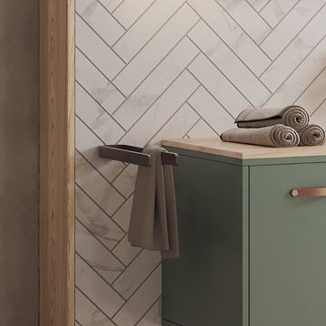 NIMCO NIKAU držiak uterákov 384 mm, dvojramenný, čierna NKC 30098-90 Obrázek - fotka