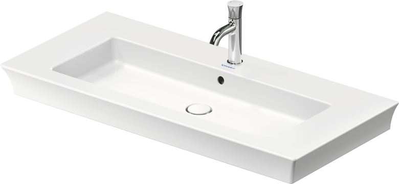 DURAVIT WHITE TULIP umývadlo 105,5 cm, s otvorom pre batériu a prepadom 2363100000 Obrázek - fotka