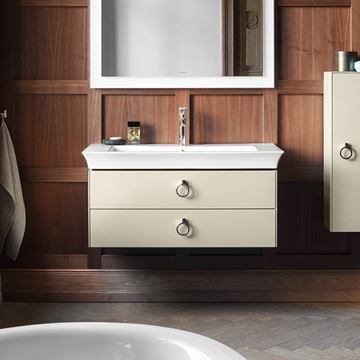 DURAVIT WHITE TULIP umývadlo 105,5 cm, s otvorom pre batériu a prepadom 2363100000 Obrázek - fotka