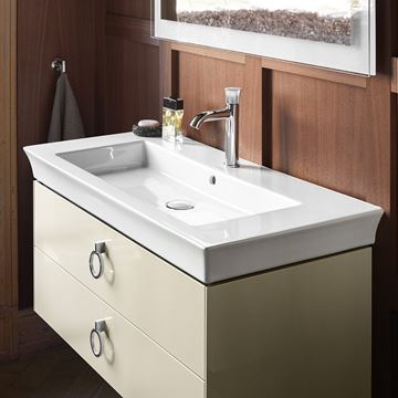 DURAVIT WHITE TULIP umývadlo 105,5 cm, s otvorom pre batériu a prepadom 2363100000 Obrázek - fotka