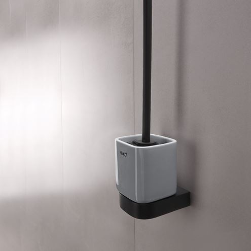 NIMCO NIKAU WC kefa, nástenná, keramika, čierna/biela NKC 30094KN-90 Obrázek - fotka