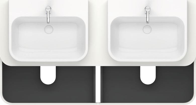DURAVIT HAPPY D.2 PLUS skrinka pod umývadlo 160x40,8x55 cm, 2 zásuvky, Push-open, biela vysoký lesk HP4974B2222 Obrázek - fotka