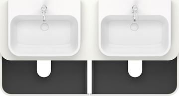 DURAVIT HAPPY D.2 PLUS skrinka pod umývadlo 160x40,8x55 cm, 2 zásuvky, Push-open, biela vysoký lesk HP4974B2222 Obrázek - fotka