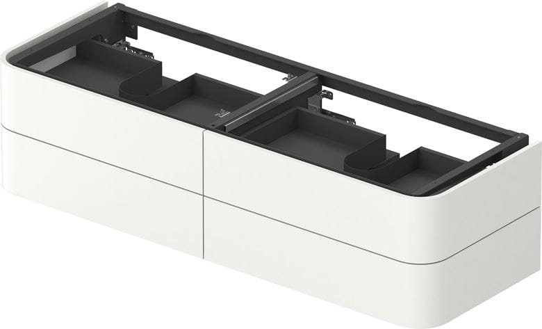 DURAVIT HAPPY D.2 PLUS skrinka pod umývadlo 160x40,8x55 cm, 2 zásuvky, Push-open, biela vysoký lesk HP4974B2222 Obrázek - Hlavní obrázek