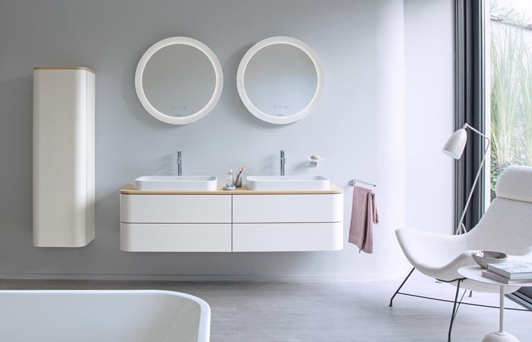 DURAVIT HAPPY D.2 PLUS skrinka pod umývadlo 160x40,8x55 cm, 2 zásuvky, Push-open, biela vysoký lesk HP4974B2222 Obrázek - fotka