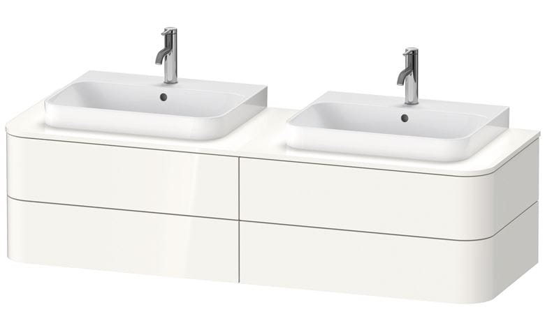 DURAVIT HAPPY D.2 PLUS skrinka pod umývadlo 160x40,8x55 cm, 2 zásuvky, Push-open, biela vysoký lesk HP4974B2222 Obrázek - fotka