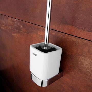 NIMCO NIKAU WC kefa, nástenná, keramika, chróm/biela NK 30094KN-26 Obrázek - fotka