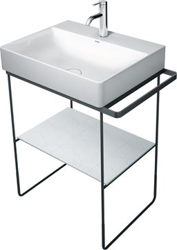 DURAVIT DURASQUARE kovový podstavec 665x451x740-790 mm, pre umývadlo, matná čierna 0031014600 Obrázek - fotka