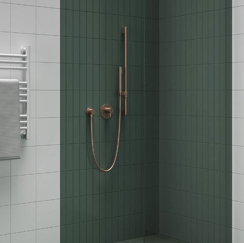 RAVAK 974.00 sprchová tyč 700 mm s držiakom, brúsené ružové zlato X07P715 Obrázek - fotka