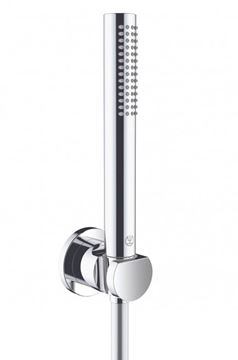 KLUDI NOVA FONTE PURISTIC 1S sprchová súprava 3-dielna, ručná sprcha 205 mm, hadica, držiak, chróm 