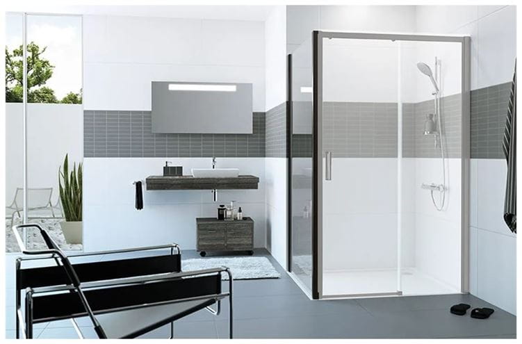 HÜPPE CLASSICS 2 EASY ENTRY BLACK EDITION bočná stena 80x200 cm, matná čierna/číre sklo C25403.123.322 Obrázek - fotka