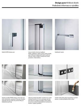 HÜPPE DESIGN PURE sprchové dvere 100x200 cm, krídlové, strieborná lesklá/číre sklo 8P0709.092.321 Obrázek - fotka