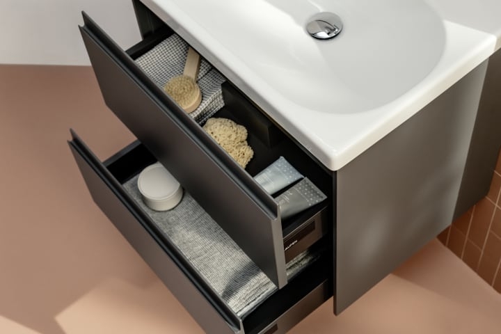 LAUFEN LANI skrinka s umývadlom 65x46x51,5 cm, 2 zásuvky, matná biela H6020802601042 Obrázek - fotka
