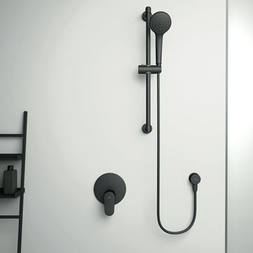 IDEAL STANDARD IDEALRAIN nástenné kolienko, matná čierna  BC808XG Obrázek - fotka