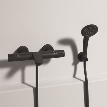 IDEAL STANDARD IDEALRAIN nástenný držiak, matná čierna  BC806XG Obrázek - fotka