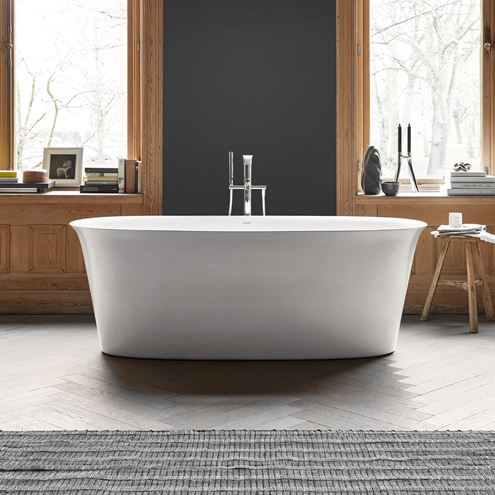 DURAVIT WHITE TULIP vaňová batéria na podlahu, so sprchovou súpravou, chróm WT5250000010 Obrázek - fotka