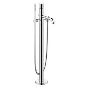 DURAVIT WHITE TULIP vaňová batéria na podlahu, so sprchovou súpravou, chróm