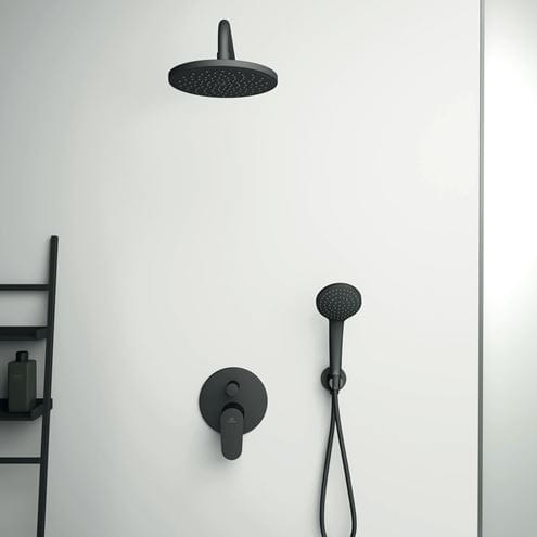 IDEAL STANDARD IDEALRAIN držiak s pripojením na vodu, matná čierna  BC807XG Obrázek - fotka