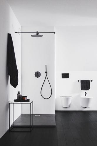 IDEAL STANDARD IDEALRAIN držiak s pripojením na vodu, matná čierna  BC807XG Obrázek - fotka