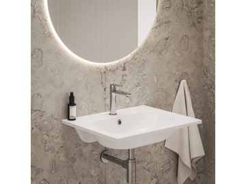 RAVAK CHROME SLIM umývadlo 70 cm, s otvorom pre batériu a prepadom, liaty mramor XJG01170001 Obrázek - fotka