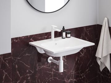 RAVAK CHROME SLIM umývadlo 70 cm, s otvorom pre batériu a prepadom, liaty mramor XJG01170001 Obrázek - fotka