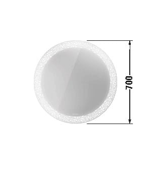 DURAVIT HAPPY D.2 PLUS zrkadlo 70 cm, s LED osvetlením, so senzorom, s reguláciou stmievania HP7480S00000000 Technický nákres