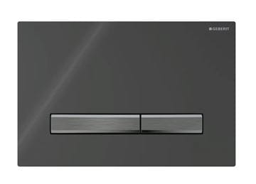 GEBERIT SIGMA 50 ovládacie tlačidlo pre dve splachovania, easy-to-clean, zinok/plast, čierna 