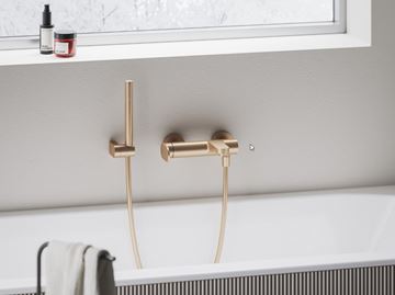 RAVAK ELEGANTA EL 022.60RGB vaňová nástenná batéria, s prepínačom, ružové brúsené zlato X070367 Obrázek - fotka
