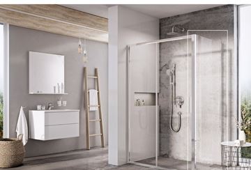RAVAK BLIX SLIM BLSPS 80 bočná stena 80x195 cm, lesklý chróm / číre sklo X9BM40C00Z1 Obrázek - fotka