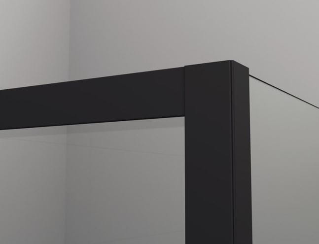 RONAL AMALIA D35F1 bočná stena 90x200 cm, matná čierna / číre sklo D35F1 090 06 07 Obrázek - fotka