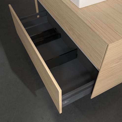 VILLEROY & BOCH COLLARO skrinka pod umývadlo 100x50x54,8 cm, 2 zásuvky, s osvetlením, Nordic Oak C017B0VJ Obrázek - fotka