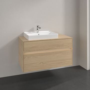VILLEROY & BOCH COLLARO skrinka pod umývadlo 100x50x54,8 cm, 2 zásuvky, s osvetlením, Nordic Oak C017B0VJ Obrázek - fotka