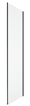 RONAL AMALIA D35F1 bočná stena 90x200 cm, matná čierna / číre sklo