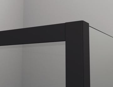 RONAL AMALIA D35S2 sprchové dvere 120x200 cm, posuvné, matná čierna / číre sklo D35S2 120 06 07 Obrázek - fotka