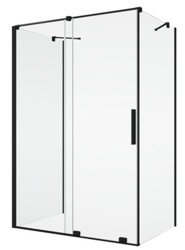 RONAL AMALIA D35S2 sprchové dvere 120x200 cm, posuvné, matná čierna / číre sklo D35S2 120 06 07 Obrázek - fotka